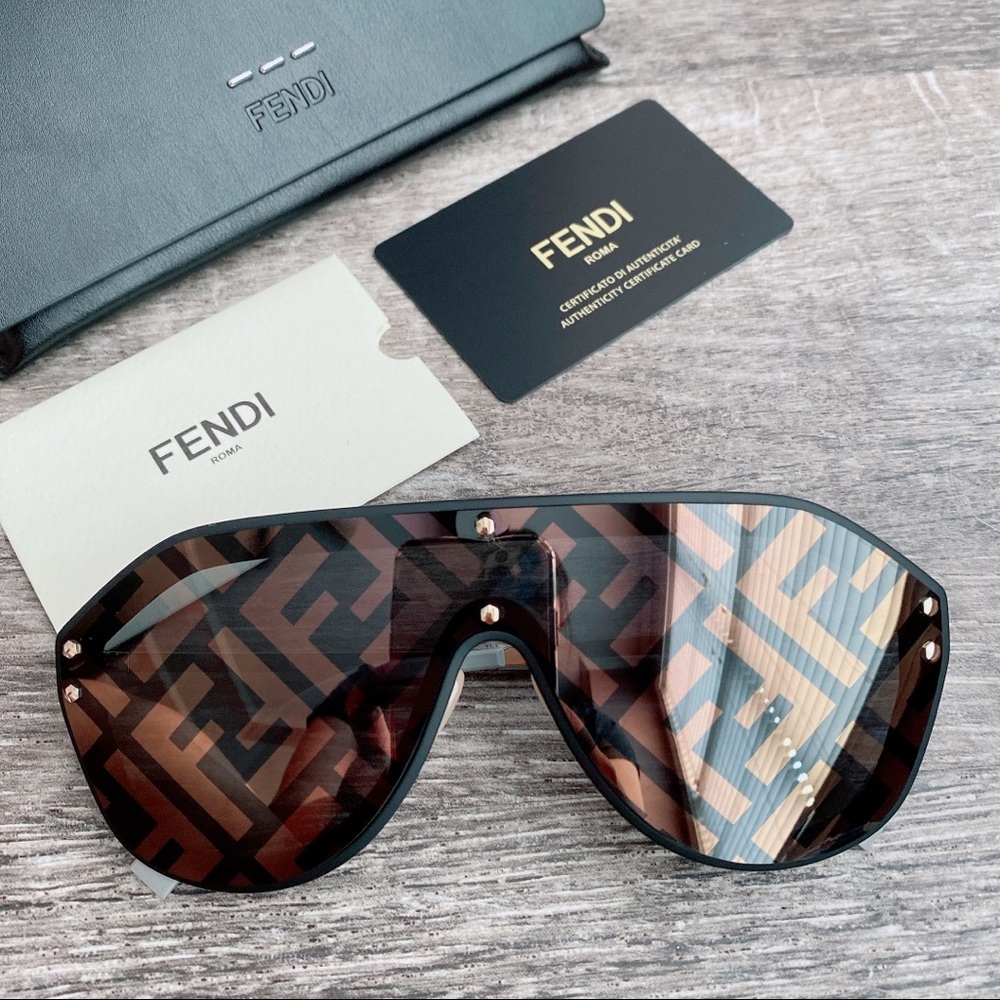 FENDI FF M0039/G/S Unisex Logo Shield Sunglasses